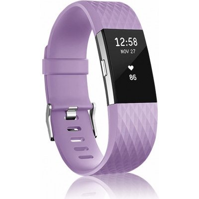 BStrap Silicone Diamond Large řemínek na Fitbit Charge 2, lavender SFI002C09 – Zboží Mobilmania