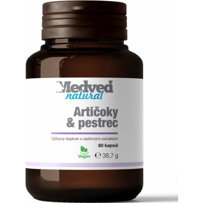 Medveď natural Artičoky a pestrec 60 kapslí – Hledejceny.cz