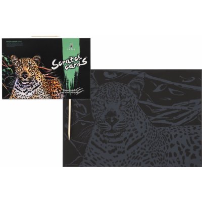 SMT Creatoys Škrabací obrázek barevný Gepard 40 5x28 5cm A3 v sáčku – Zboží Mobilmania