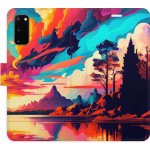Pouzdro iSaprio Flip s kapsičkami na karty - Colorful Mountains 02 Samsung Galaxy S20