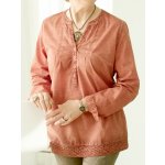 Dámská hnědá košile tunika batika A1124 – Zboží Mobilmania