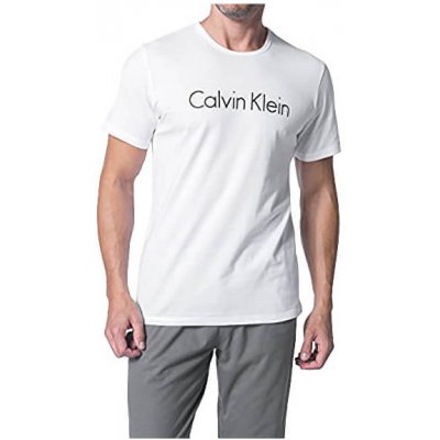 Calvin Klein Calvin Klein pánské bílé tričko na spaní CREW NECK – Zbozi.Blesk.cz