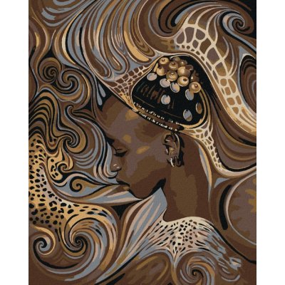 Zuty Malování podle čísel AFRICKÁ DOMORODÁ DÍVKA