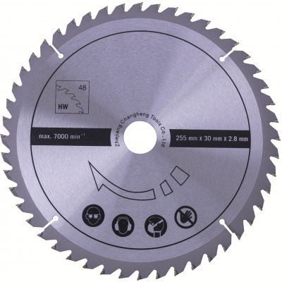 Scheppach pilový kotouč na dřevo, TCT pr. 255/30/2,8, 48 zubů – Hledejceny.cz