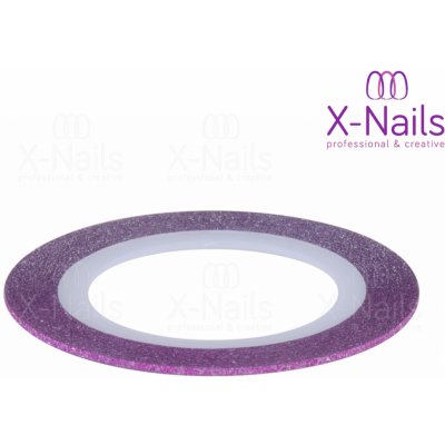 X Nails samolepící zdobící páska na nehty glitrová GLITTER RŮŽOVÁ – Hledejceny.cz
