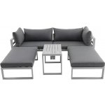 Sunfun Hannah Set lounge nábytku, 5 dílů, hliník, polyester, šedá 25536517 – Zboží Dáma Sunfun Hannah Set lounge nábytku, 5 dílů, hliník, polyester, šedá 25536517 – Zboží Dáma