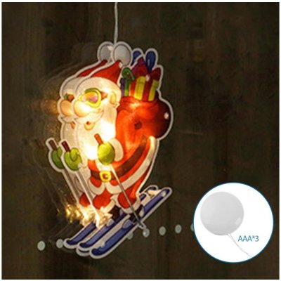 Aigostar B.V. Aigostar LED Vánoční dekorace LED 3xAAA Santa na lyžích 23cm AI1298 – Hledejceny.cz