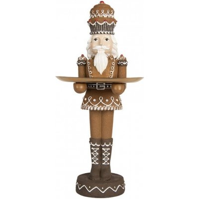 Clayre & Eef Louskáček v perníkovém obleku držící podnos - 11*13*40 cm – Hledejceny.cz