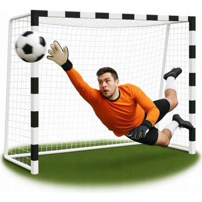 TZB Fotbalová branka PRO 300x200 cm bílo-černá – Zboží Dáma