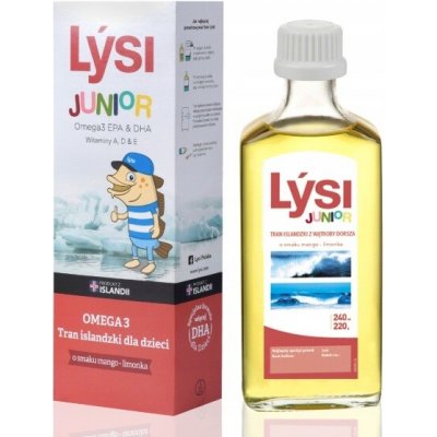 Lýsi Tran pro děti Omega 3 DHA EPA vitamín A D E 240 ml Mango-limetka – Hledejceny.cz