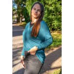 Jsem máma Dámský bambusový zavinovací top petrolejový – Zboží Dáma