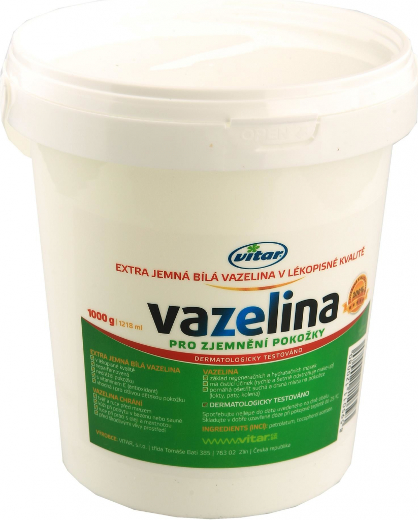Vitar Vazelina extra jemná bílá 1000 g od 225 Kč - Heureka.cz