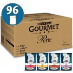 Gourmet Perle vybrané proužky mix s pstruhem krocanem kachnou a zvěřinou 96 x 85 g – Zboží Mobilmania