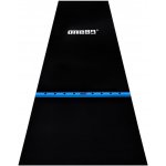 Pryžový koberec s modrou hranicí hodu ONE80 300×90cm, černý – Zboží Mobilmania