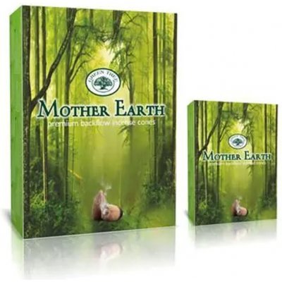 Green Tree Vonné kužely Tekoucí dým Mother Earth 12 ks