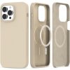 Pouzdro a kryt na mobilní telefon Apple Pouzdro Tech-Protect iPhone 14 Pro MAX Silicone MagSafe Beige