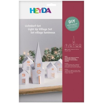 Heyda 3D papírové výřezy - domečky bílé (5ks) – Zboží Mobilmania