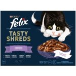 Felix Tasty Shreds s hovězím kuřetem lososem tuňákem ve šťávě 12 x 80 g – Zboží Mobilmania