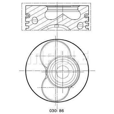 Píst MAHLE ORIGINAL 030 86 00 (0308600)