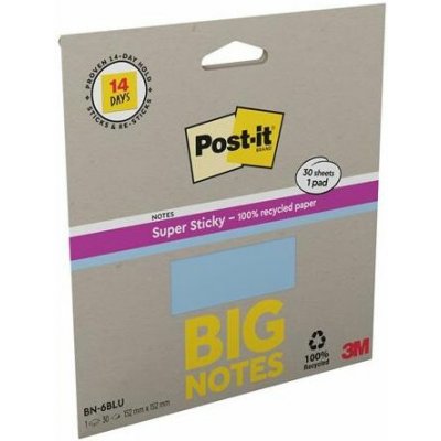 Samolepící bloček, 152x152 mm, 30 listů, 3M POSTIT "Super Sticky", modrý, 30list – Hledejceny.cz
