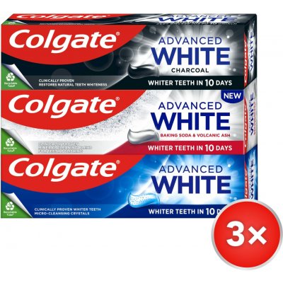 Colgate Advanced White Mix bělicí 3 × 75 ml – Zboží Mobilmania