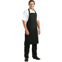 Whites Chefs Clothing náprsní zástěra polybavlna černá