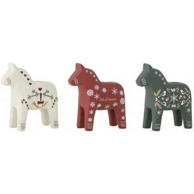 Bloomingville Vánoční svícen Siffer Červená, multi barva, pryskyřice – Zboží Dáma