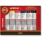 akrylové barvy Koh-i-noor 162S0601 sada 6 x 40 ml – Zboží Dáma