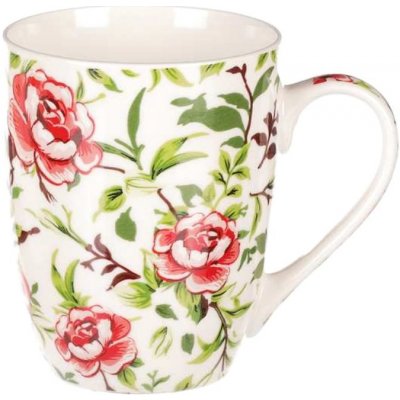 Autronic Hrnek porcelánový s romantickými květy 2 250 ml