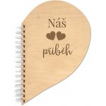 Okamih Personalizované dřevěné svatební fotoalbum ve tvaru srdce – Hledejceny.cz
