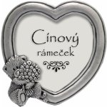 Tradag Srdíčko s medvídkem cínový rámeček – Sleviste.cz