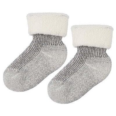 Vlnka Dětské ovčí ponožky Merino froté bílá - EU 25-27