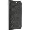 Pouzdro a kryt na mobilní telefon Forcell LUNA Book Carbon Samsung Galaxy S24 Ultra černé
