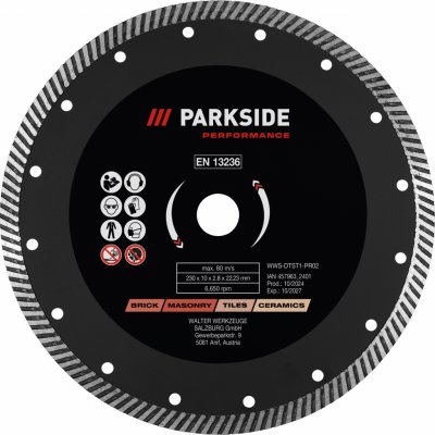 PARKSIDE PERFORMANCE Řezné / Hrubovací kotouče, Ø 230 mm (řezný kotouč turbo) – Sleviste.cz