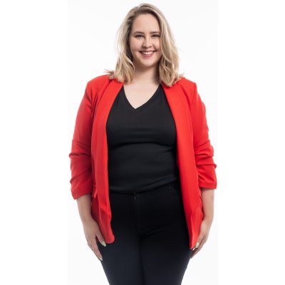 Italy fashion dámské sako SCARLET short Červená – Zboží Dáma