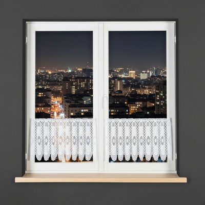 Dekorační metrážová vitrážová záclona IRENA bílá výška 40 cm MyBestHome – Zboží Mobilmania