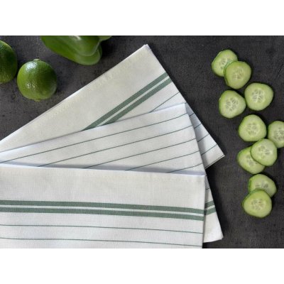 Jerry Fabrics Zelené pruhy 50x56 cm 3 ks – Zboží Dáma