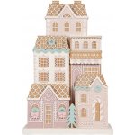 Dekorace perníkové městečko s cukrárnou Pattiserie Gingerbread house – 26*10*40 cm - Clayre & Eef – Hledejceny.cz