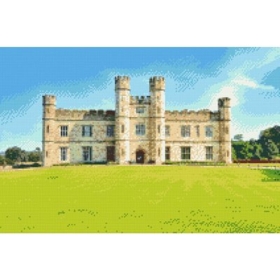 Vymalujsisam.cz Diamantové malování Vodní hrad Leeds Castle Anglie 40 x 60 cm pouze srolované plátno diamanty kulaté