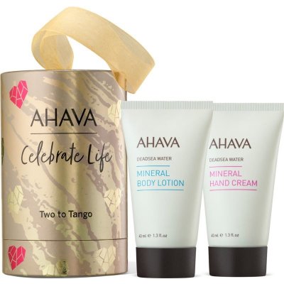 Ahava Celebrate Life Deadsea Water minerální tělové mléko 40 ml + Deadsea Water minerální krém na ruce 40 ml dárková sada – Zbozi.Blesk.cz