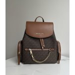 Michael Kors Jet set item medium hnědý monogram chain backpack brown – Hledejceny.cz