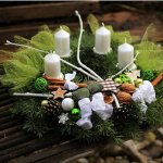 Balkonika Adventní věnec zelená-bílá 35 cm – Hledejceny.cz