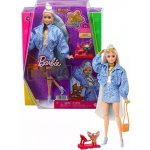 Barbie Extra Vzorovaná modrá sukně s bundou – Hledejceny.cz