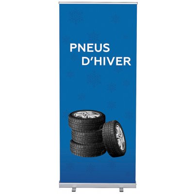 Jansen Display Set Roll-baneru Budget s vytištěným motivem, Zimní pneumatiky, francouzština, 870 x 2080 mm – Zboží Živě