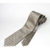 Kravata Hedvábná kravata LeeOppenheimer šedá růžový foulard