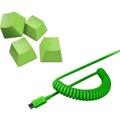 Razer PBT Keycap + Coiled Cable Upgrade Set - Green - US/UK RC21-01490700-R3M1