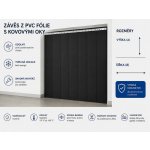 Dílenské závěsy - PVC fólie 650g/m2 - nehořlavý antistatický – Hledejceny.cz