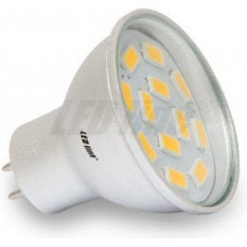 Superled LED žárovka MR11 G4, 12V, 2,4W, 200lm, teplá bílá