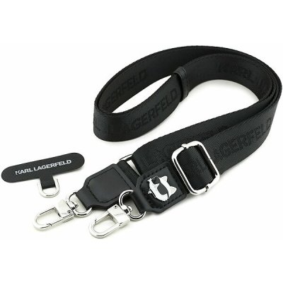 Popruh Karl Lagerfeld Universal Crossbody Choupette Patch Black 142236 – Zboží Živě