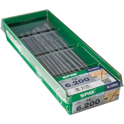 Spax Wirox Vrut do dřeva IN.FORCE, ø 6 × 200 mm, TX30, válcová hlava, 16 ks 4211750602007 – Hledejceny.cz
